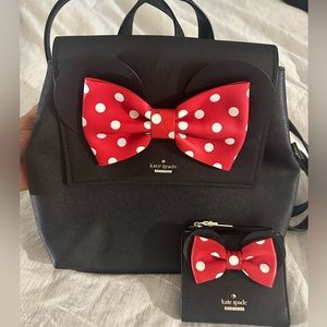 Kate Spade Minnie Mouse Book bag and wallet set